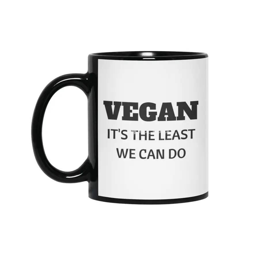 VEGAN IT'S THE LEAST WE CAN DO Siyah Kupa