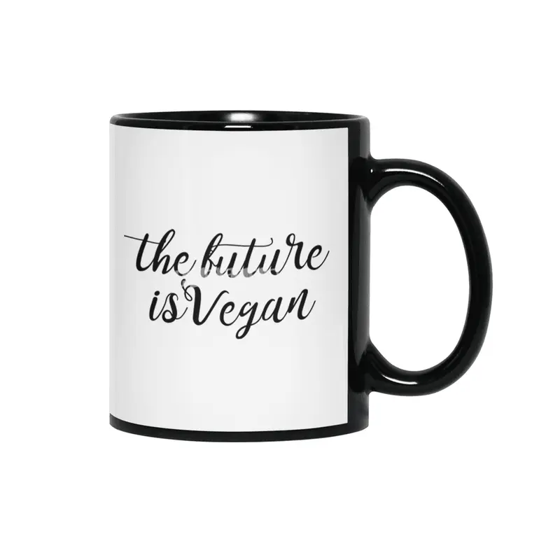 The Future Is Vegan Siyah Kupa