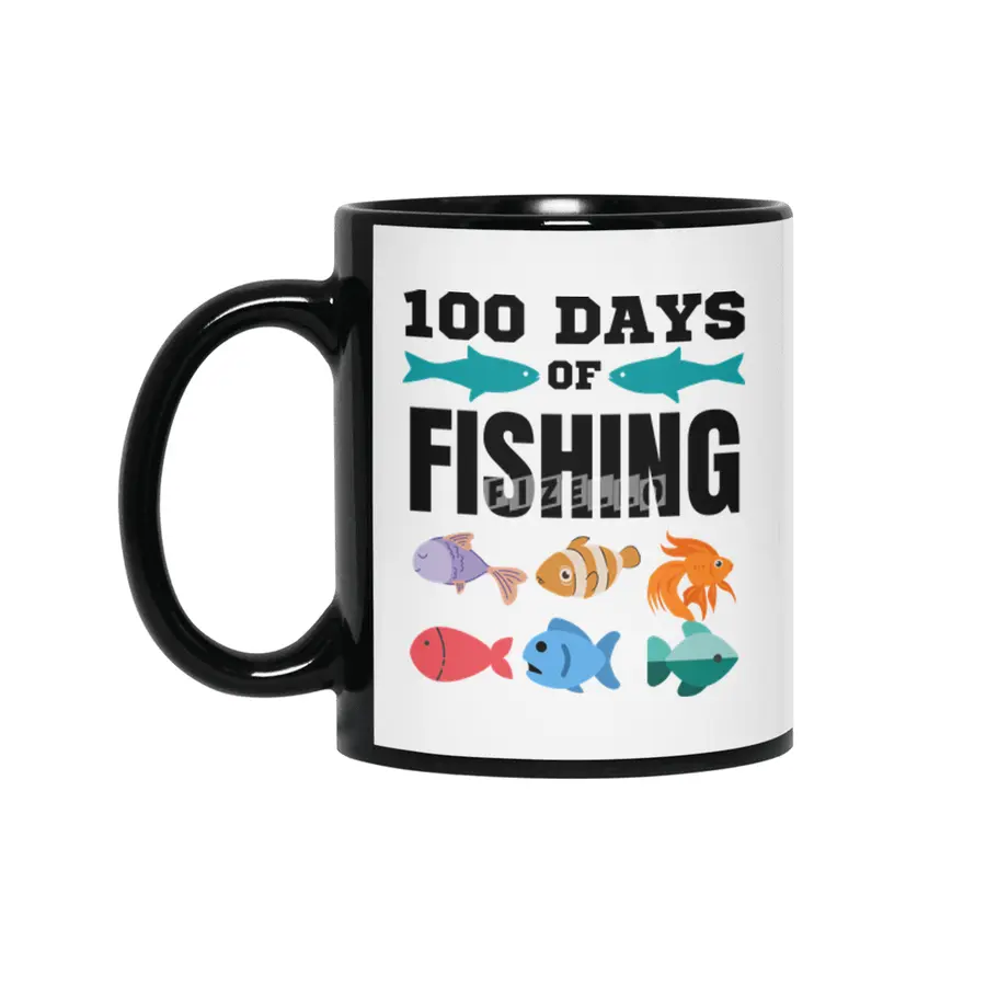 100 Days Of Fishing Siyah Kupa