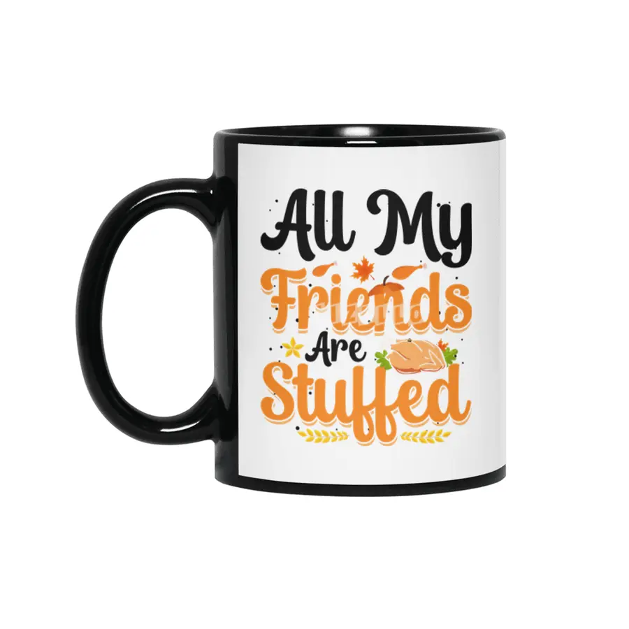 All My Friends Are Stuffed Siyah Kupa