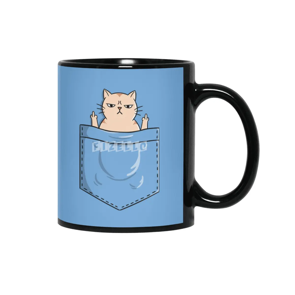 Cat pocket fingers Siyah Kupa