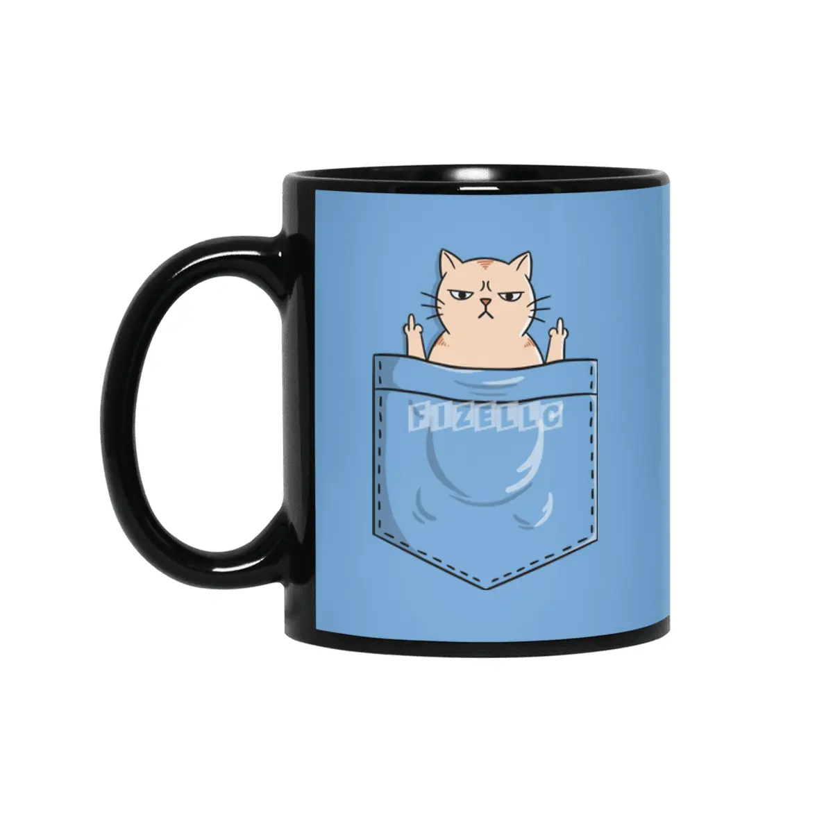 Cat pocket fingers Siyah Kupa