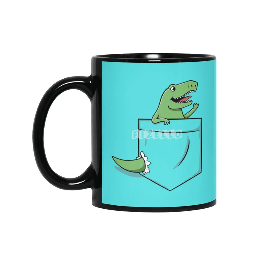 Dinosaur Pocket Siyah Kupa