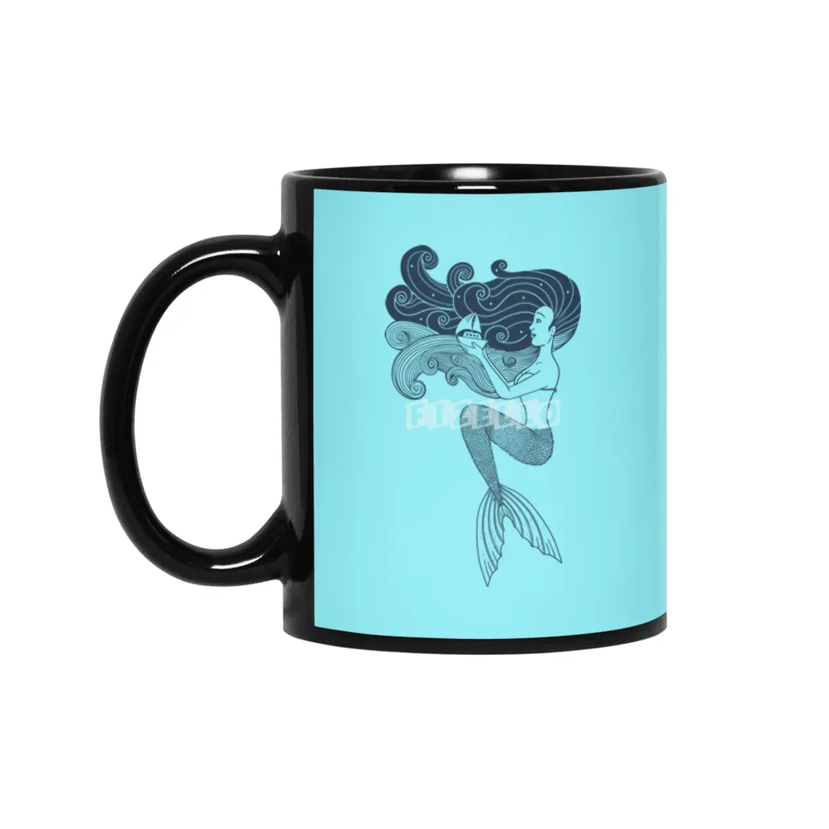 Mermaid Siyah Kupa