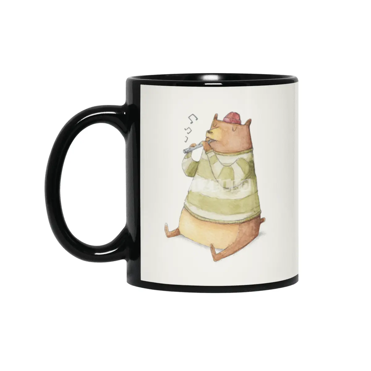 Happy Bear Siyah Kupa
