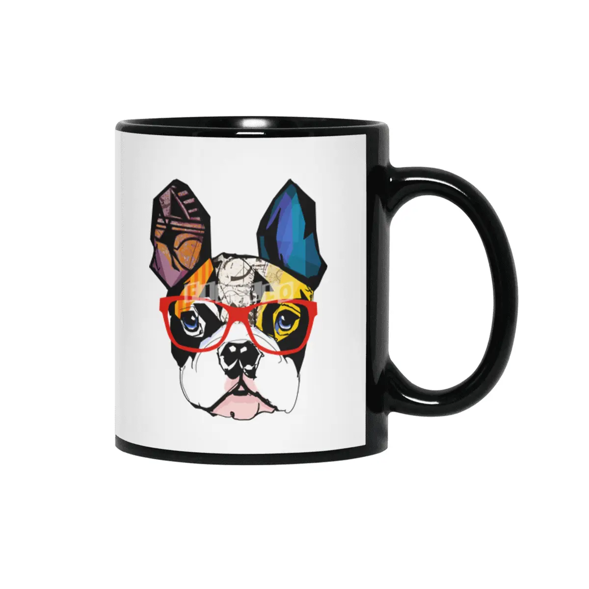 Artsy Frenchie Siyah Kupa
