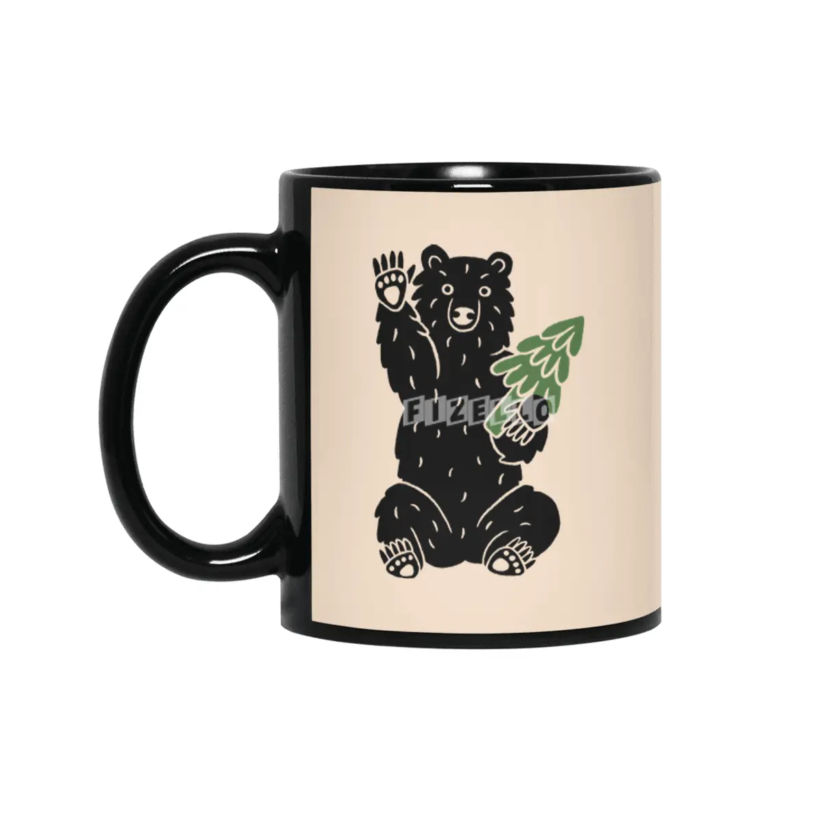 Bear in the Woods Siyah Kupa