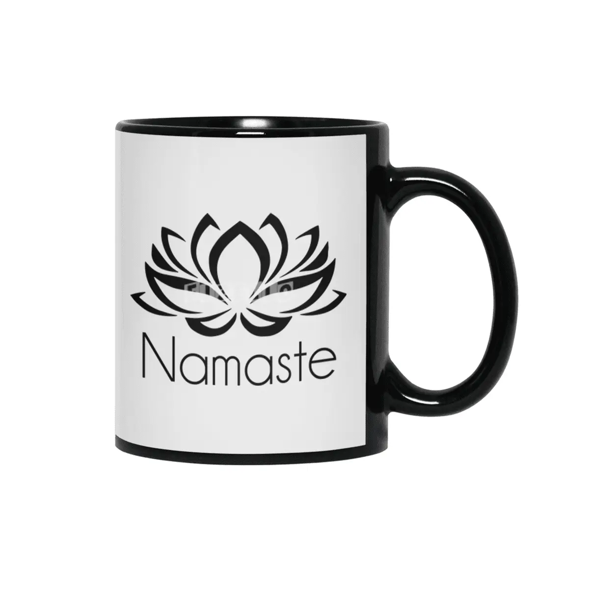 Namaste Yoga Calm Good Vibes Siyah Kupa
