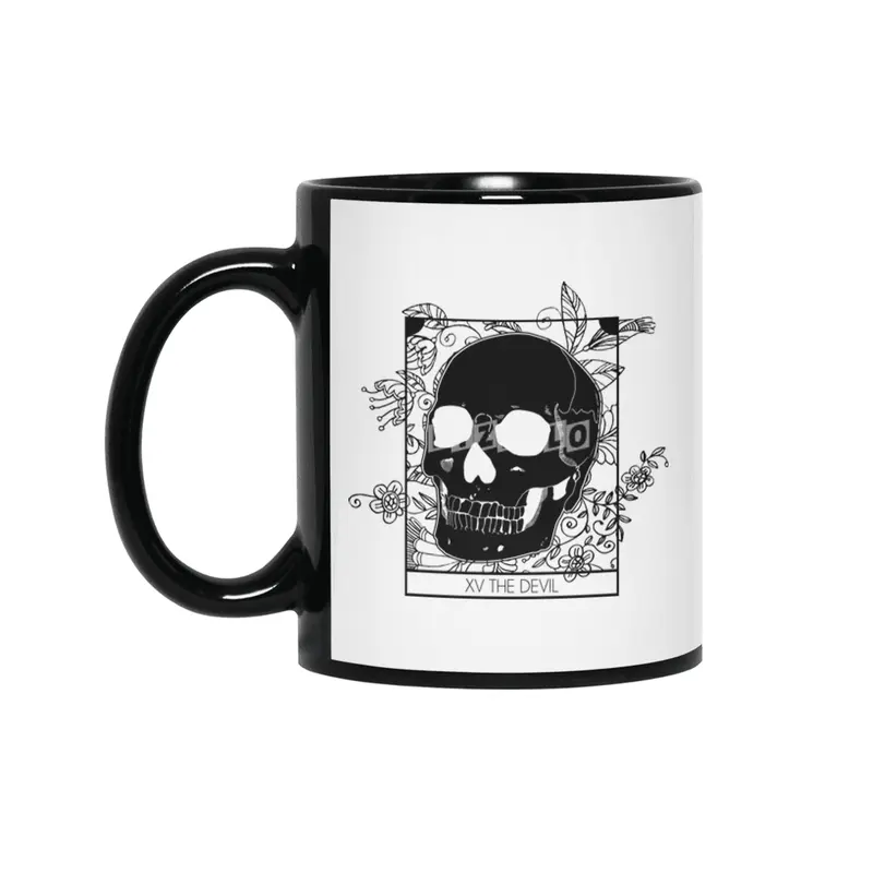 Tarot Death Wicca Skull Witch Magicka Siyah Kupa