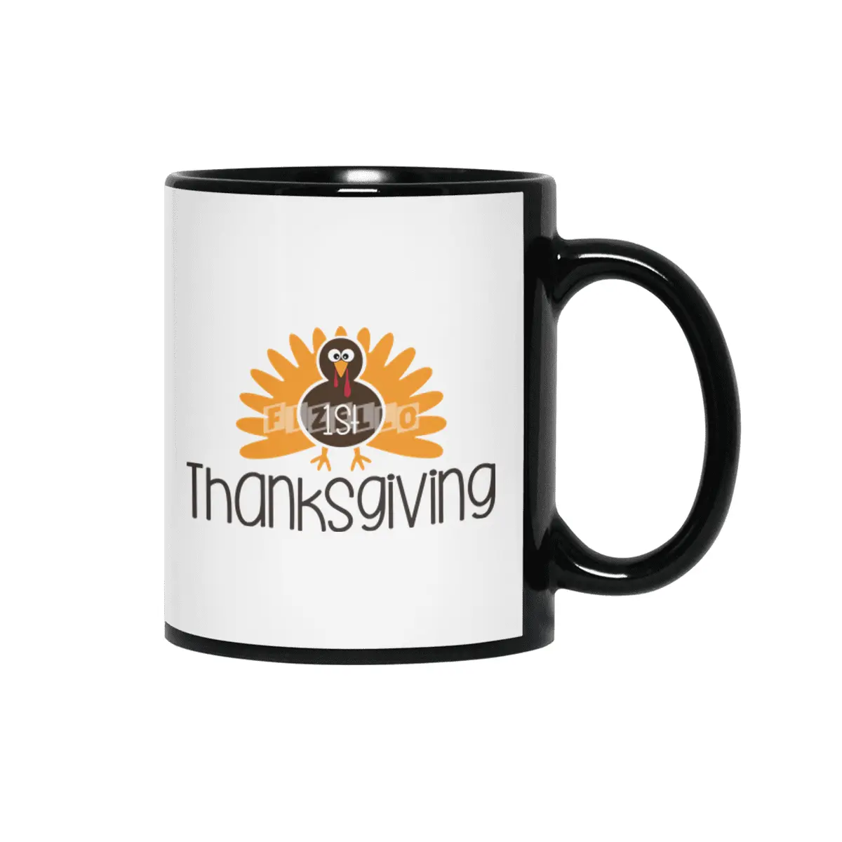 1st Thanksgiving Day Outfits Turkey Siyah Kupa