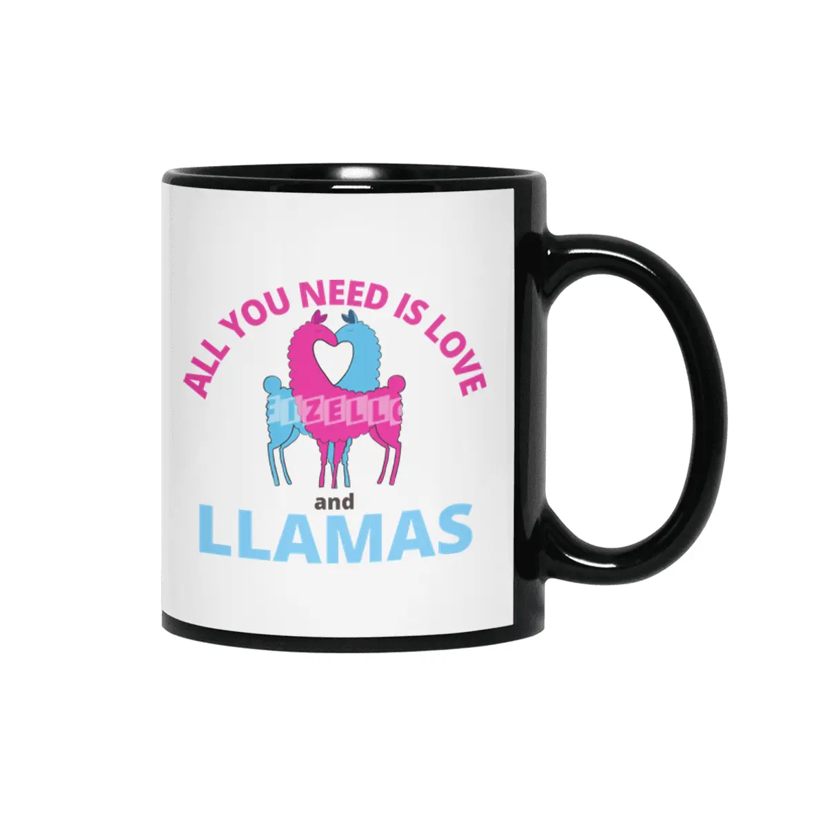 All You Need Is Love And Llamas Cute Animals Siyah Kupa
