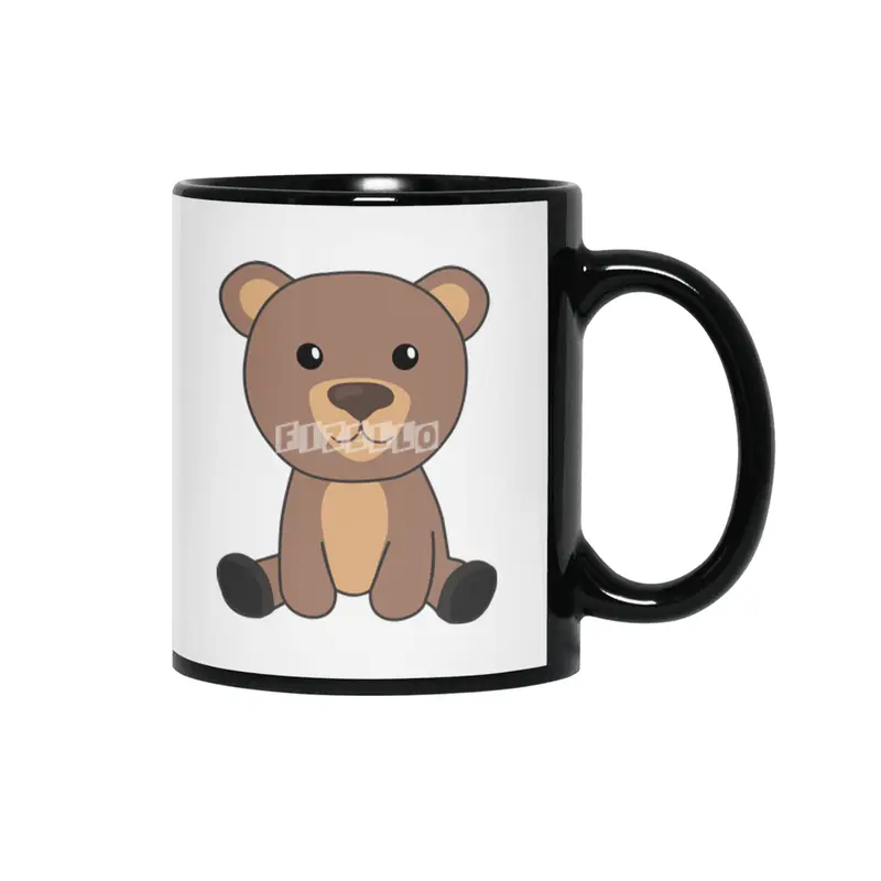Bear Bears Cute Animals For Children Baby Bear Siyah Kupa