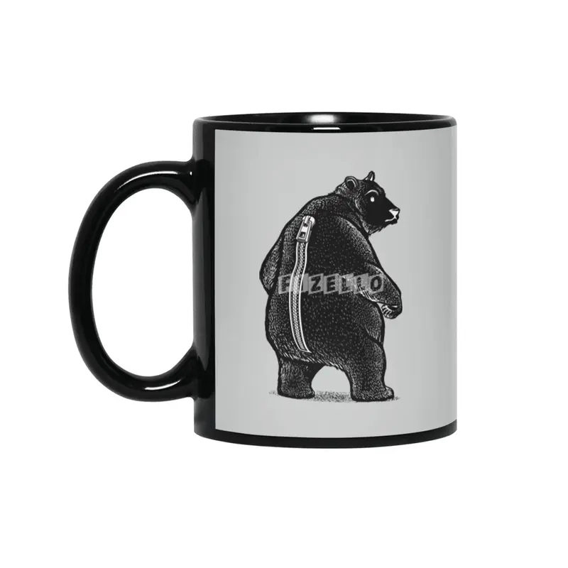 Zipper Bear Disguise Siyah Kupa