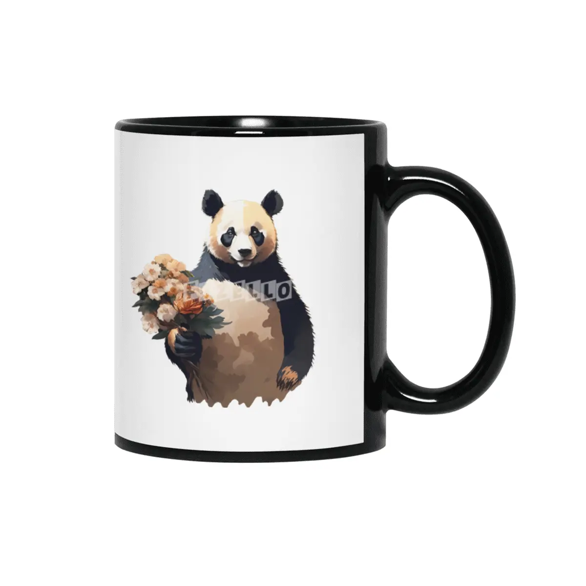 panda loves you Siyah Kupa