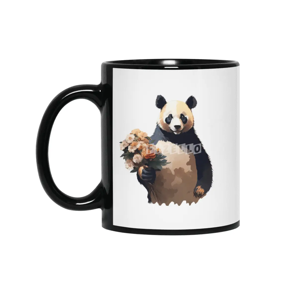 panda loves you Siyah Kupa