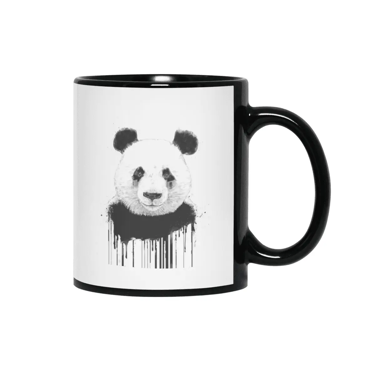 Graffiti panda Siyah Kupa