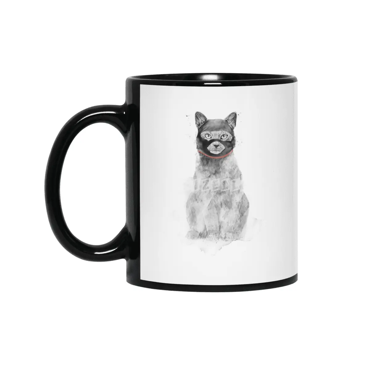 Masked cat Siyah Kupa