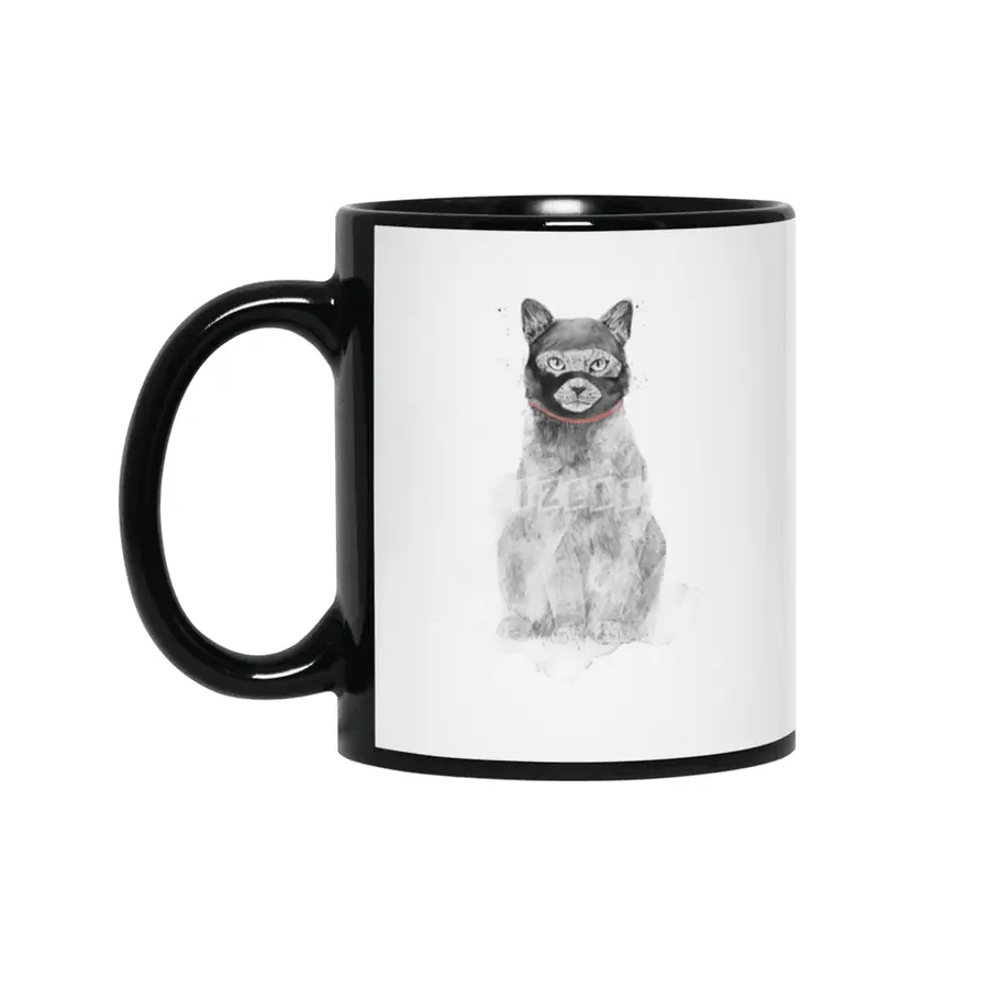 Masked cat Siyah Kupa