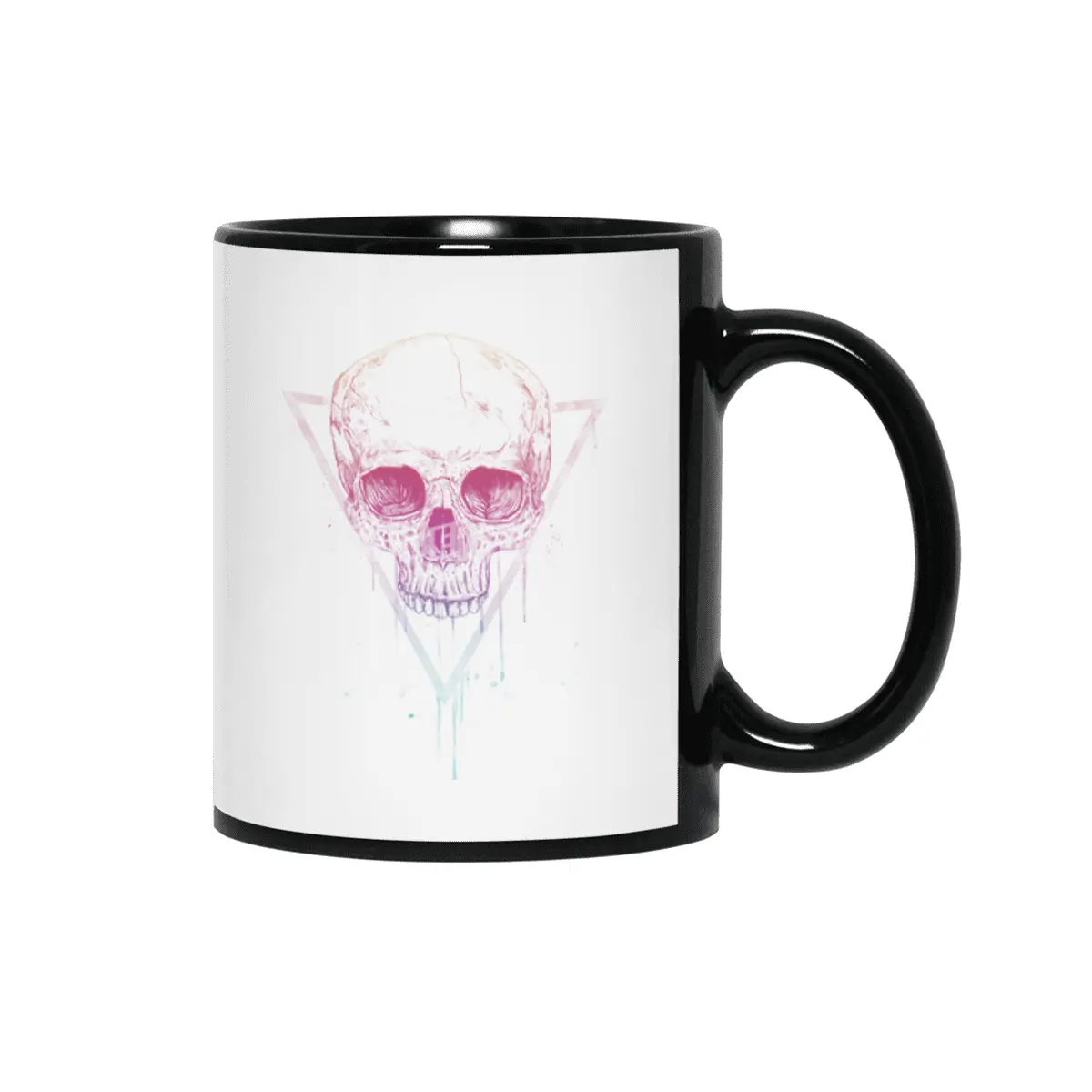 Skull in a triangle Siyah Kupa