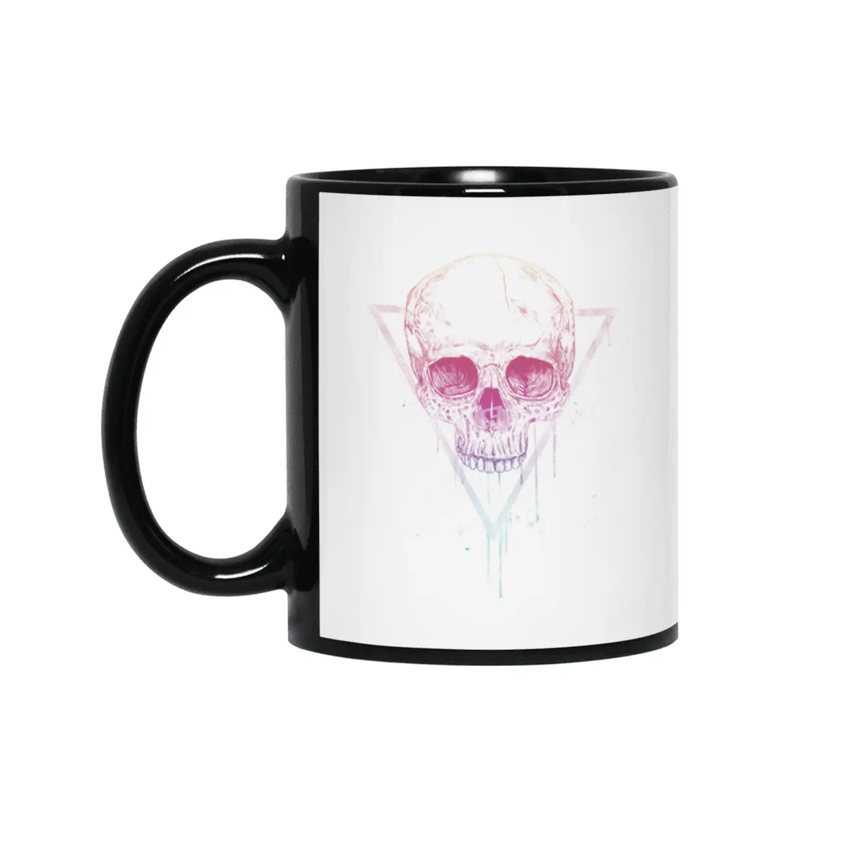 Skull in a triangle Siyah Kupa