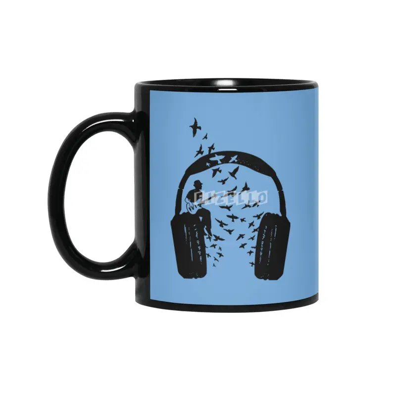 Headphone Bass guitar Siyah Kupa