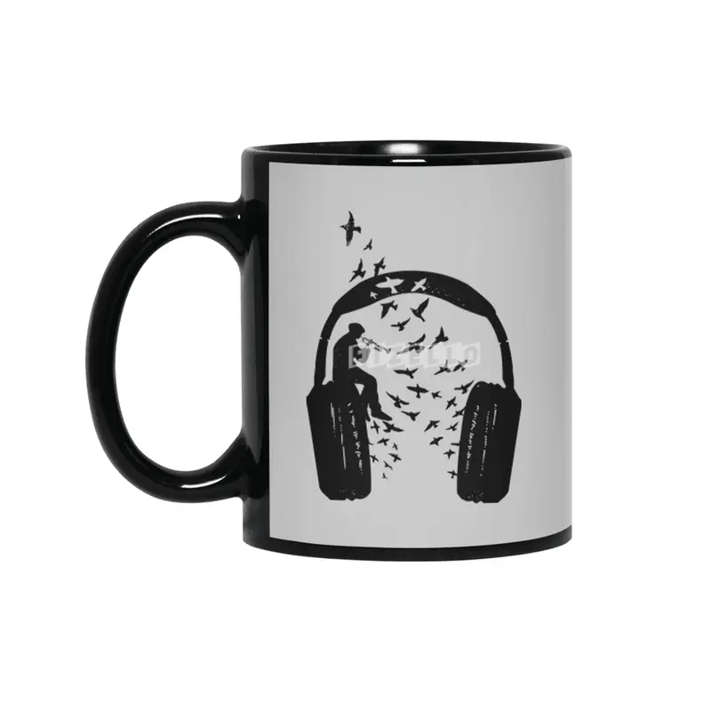 Headphone Bugle Siyah Kupa