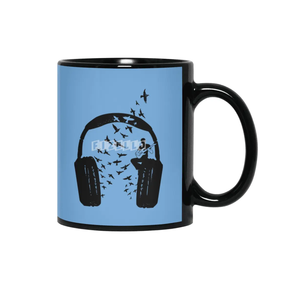 Headphone Electric Guitar Siyah Kupa