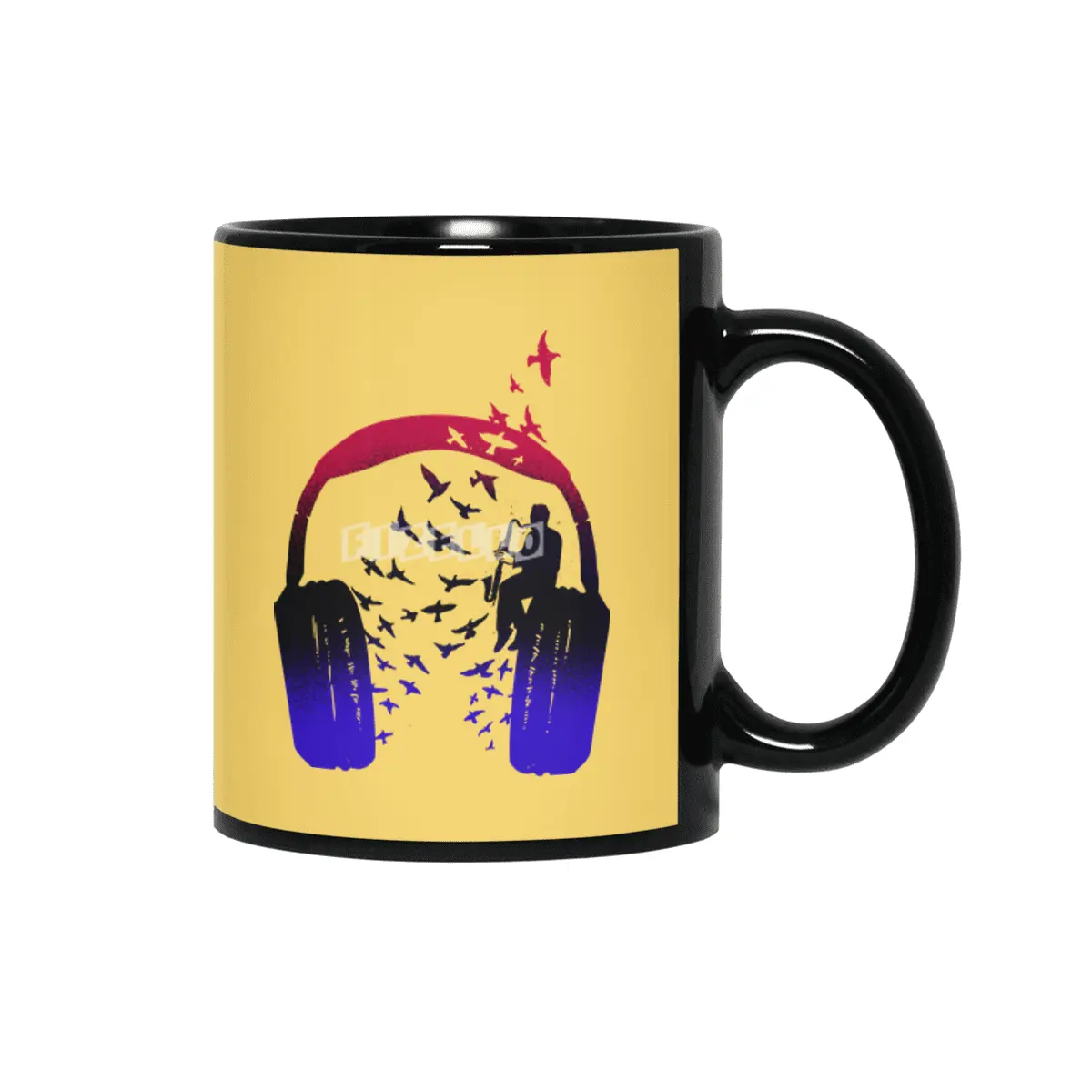 Headphone Music Bass clarinet Siyah Kupa
