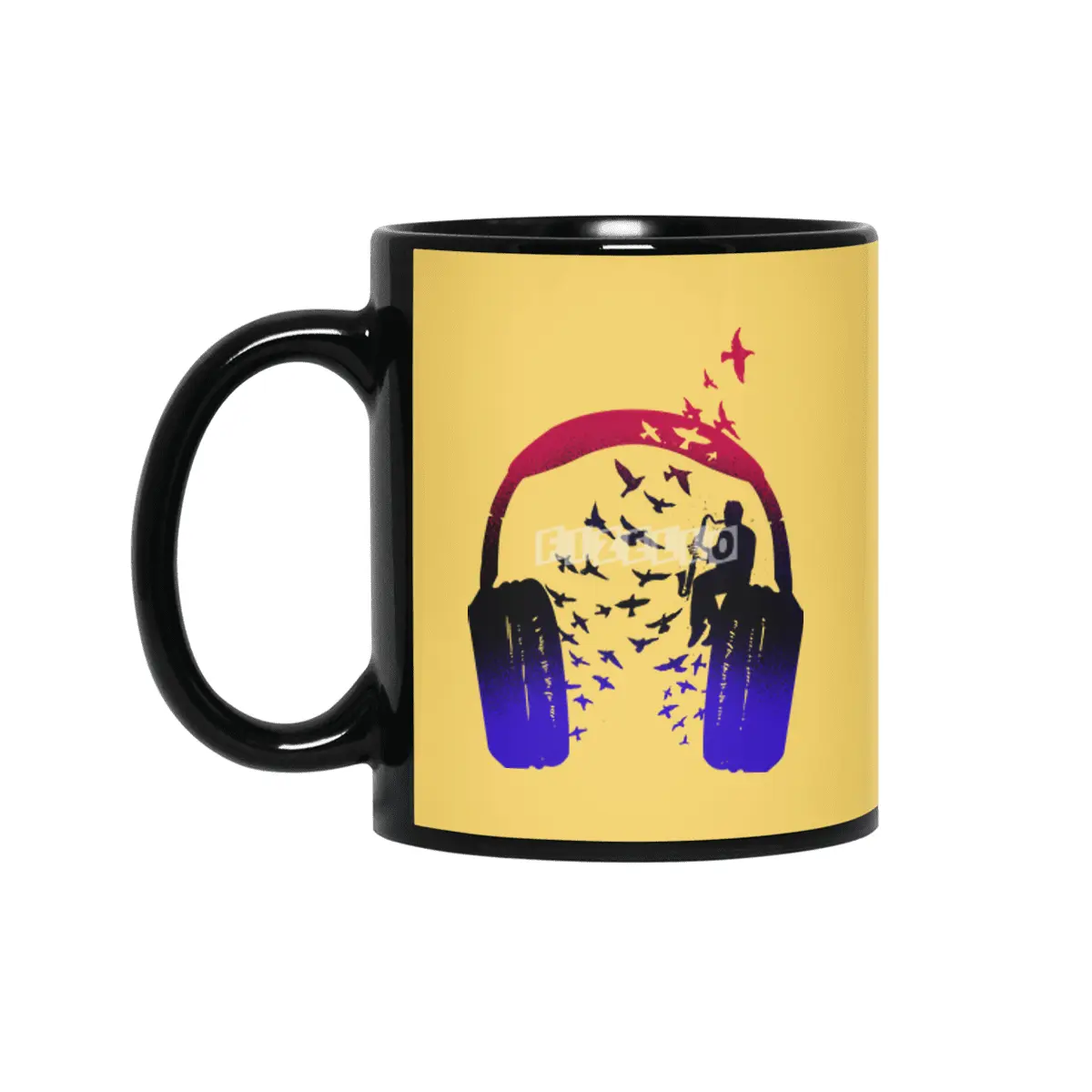 Headphone Music Bass clarinet Siyah Kupa