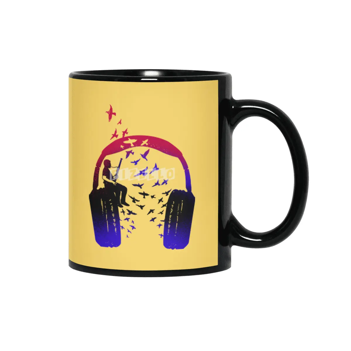 Headphone Music bassoon Siyah Kupa