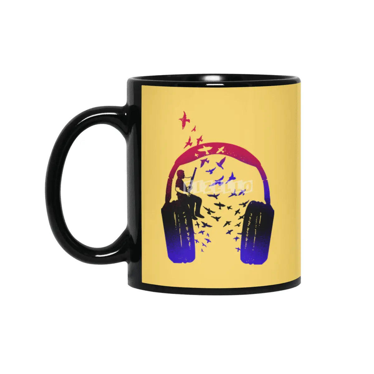 Headphone Music bassoon Siyah Kupa