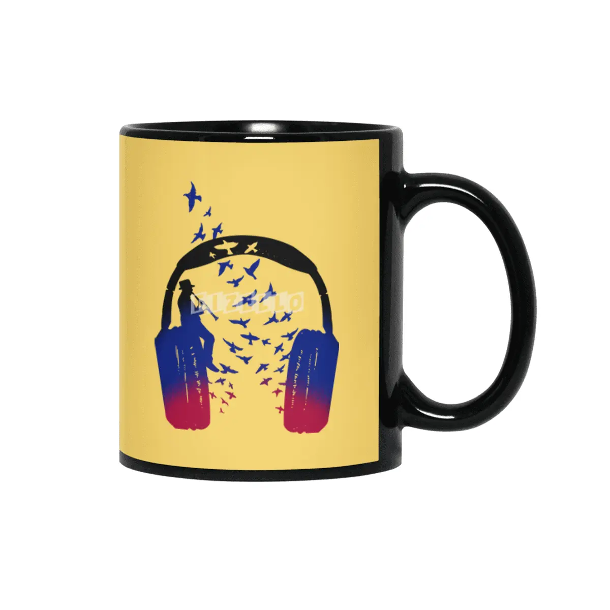Headphone Music Clarinet Siyah Kupa