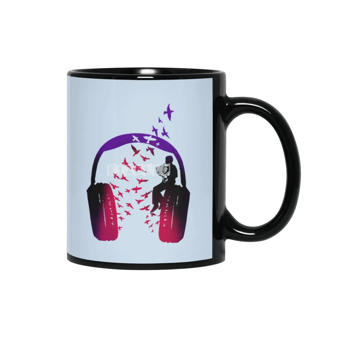 Headphone Music French Horn Siyah Kupa