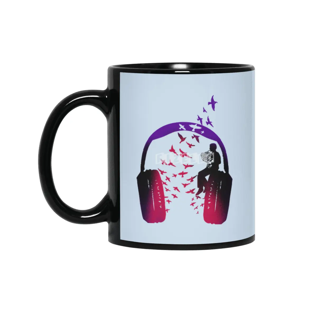Headphone Music French Horn Siyah Kupa
