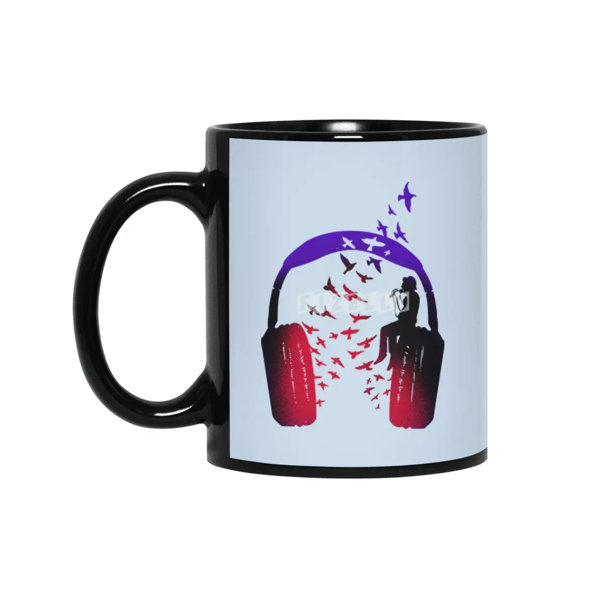 Headphone Music Singer Siyah Kupa