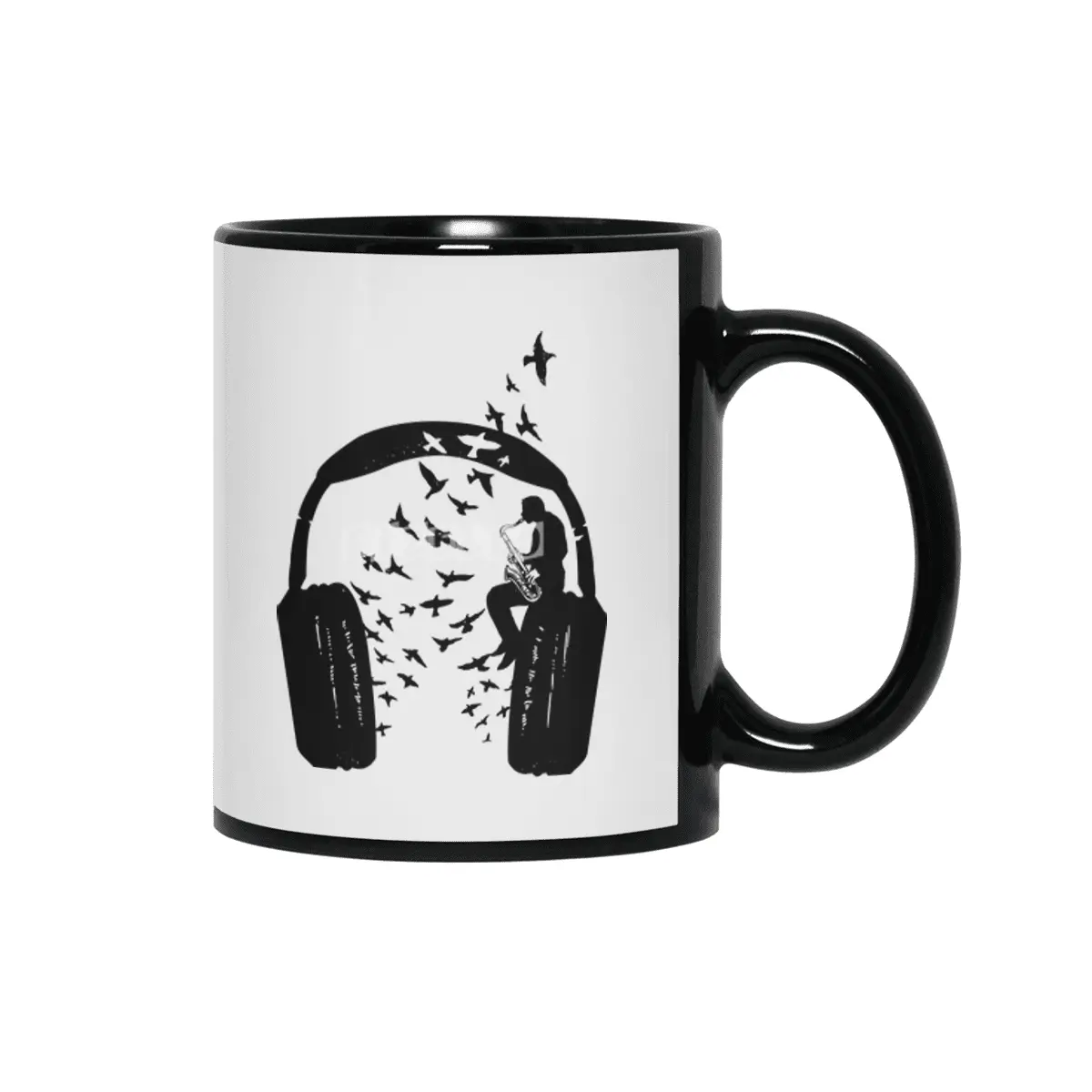 Headphone Saxophone Siyah Kupa