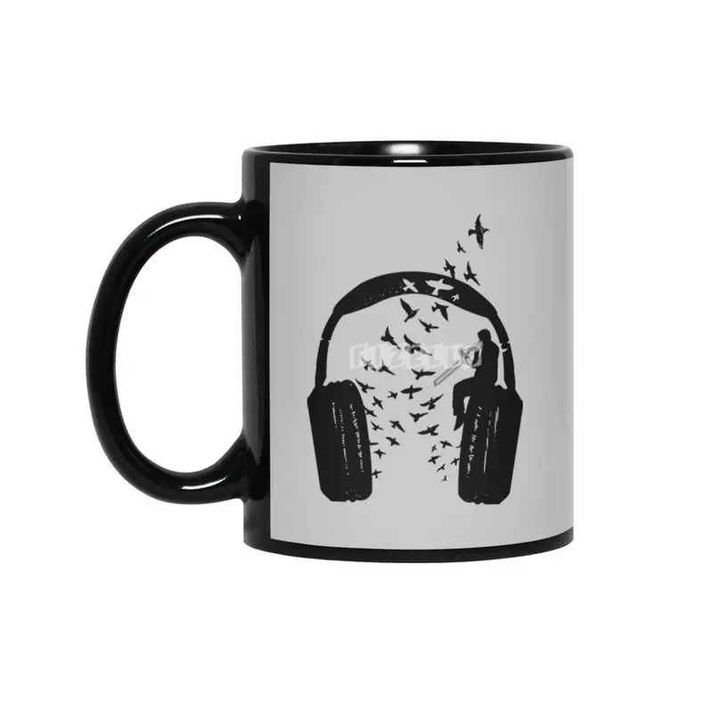 Headphone Trombone Siyah Kupa