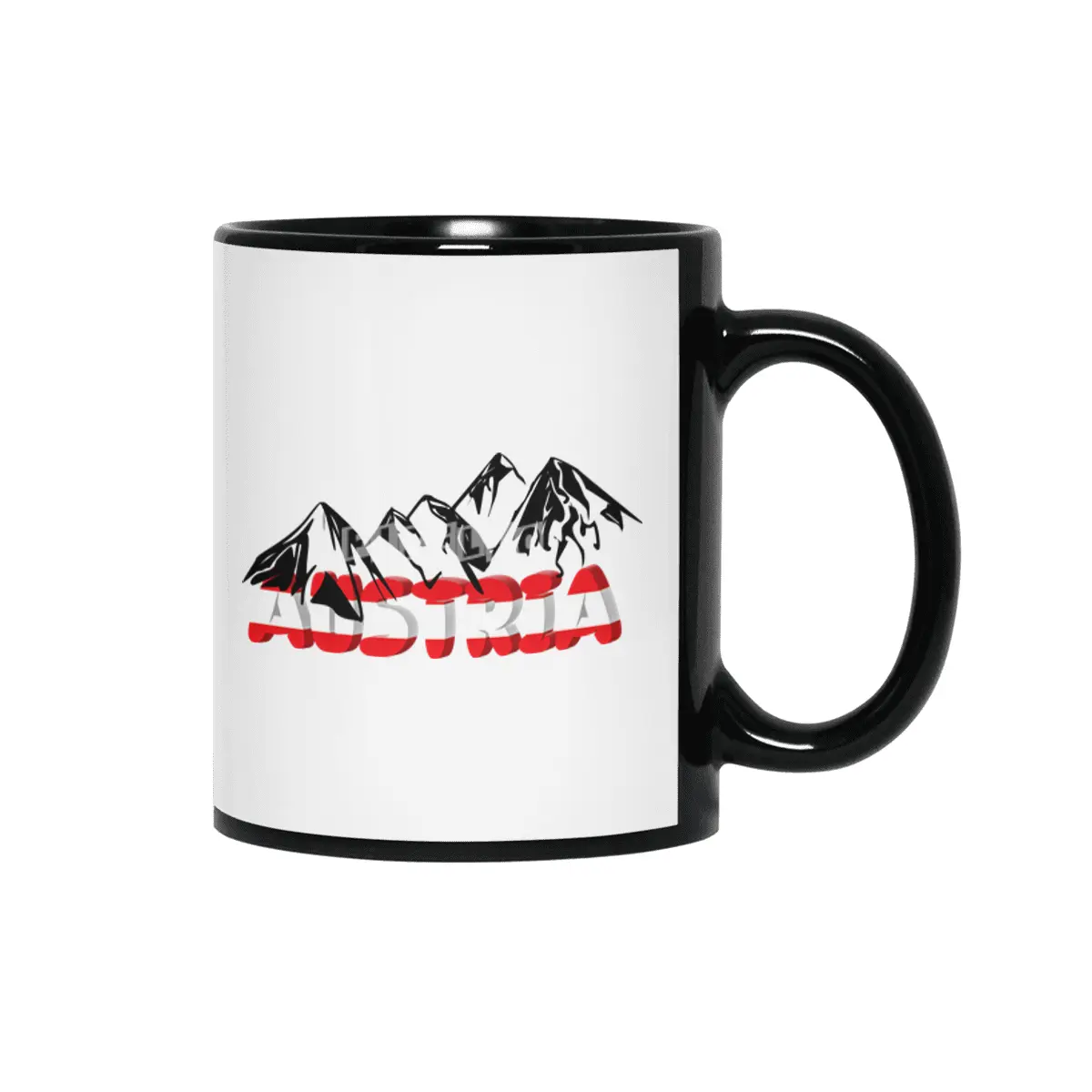 Austria Holiday Climbing Alps Mountains Gift Siyah Kupa