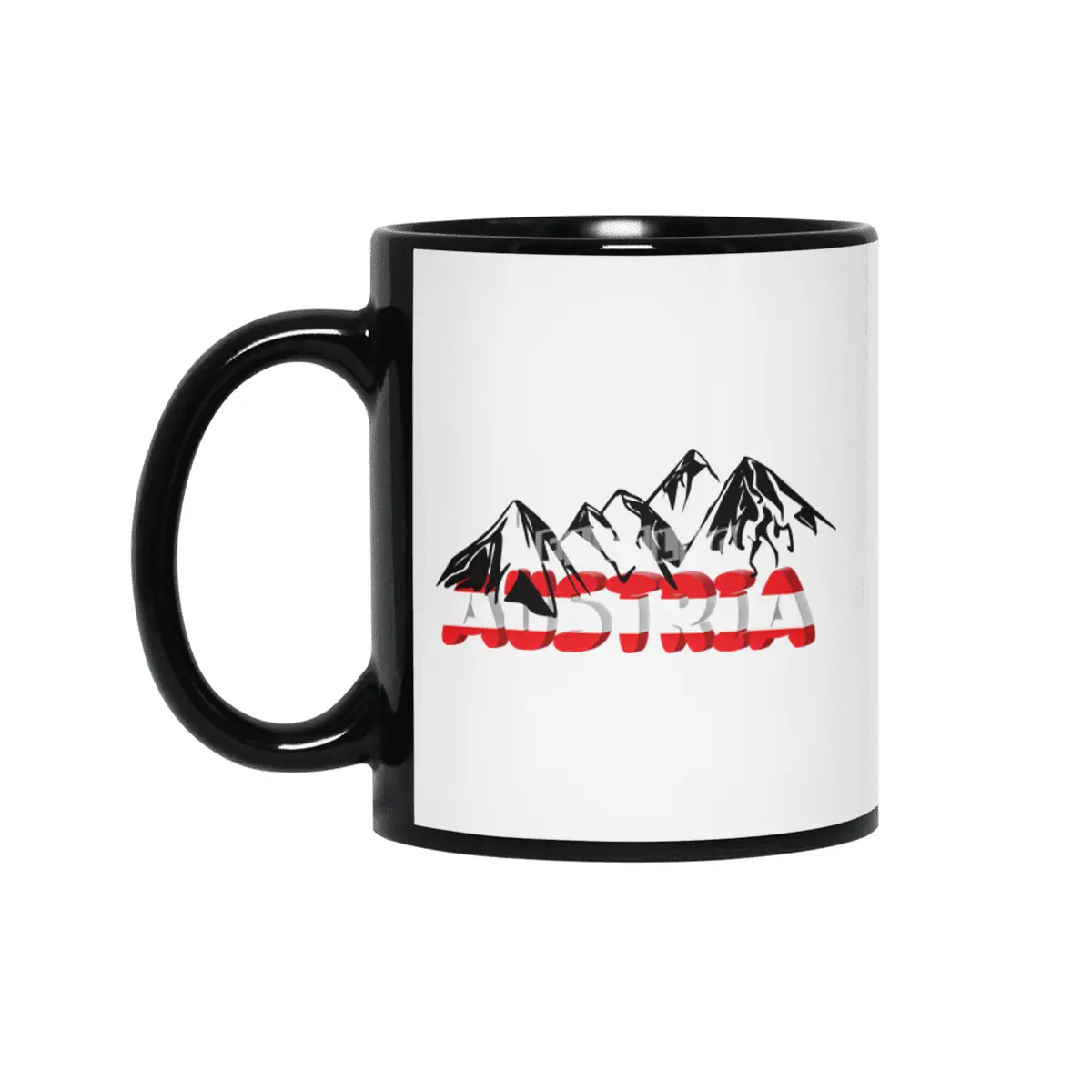 Austria Holiday Climbing Alps Mountains Gift Siyah Kupa