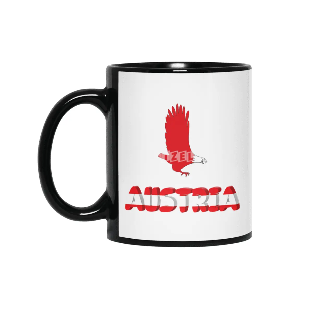 Austria Holiday Eagle Alps Mountains Gift Siyah Kupa