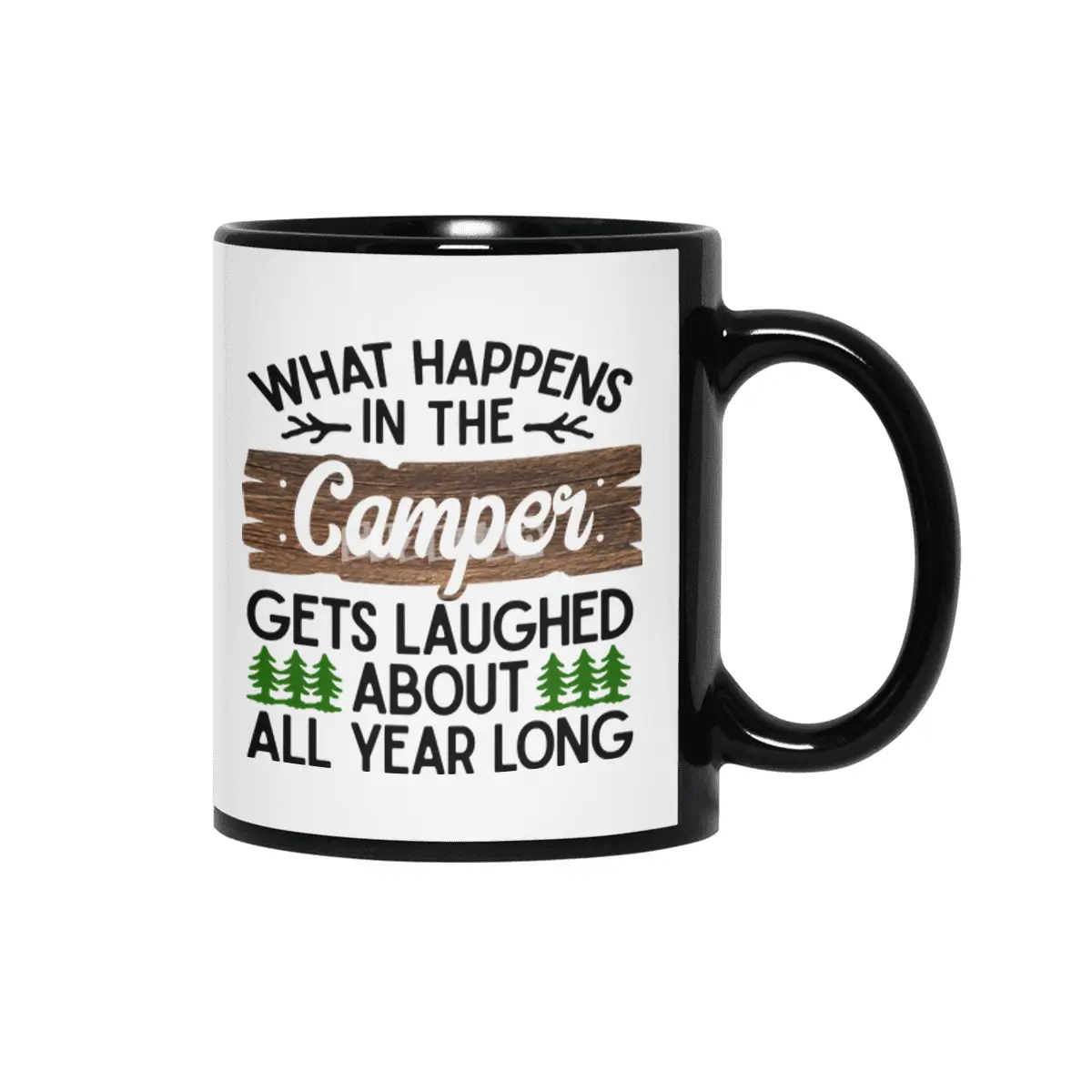 Camping Camper Vacation Motorhome Adventure Gift Siyah Kupa