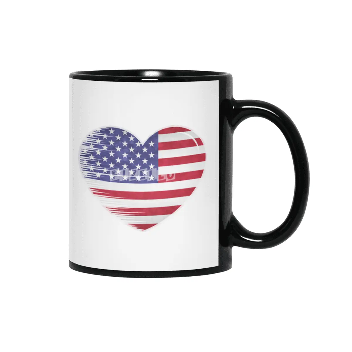 I Love America USA, My Home, My Country Siyah Kupa