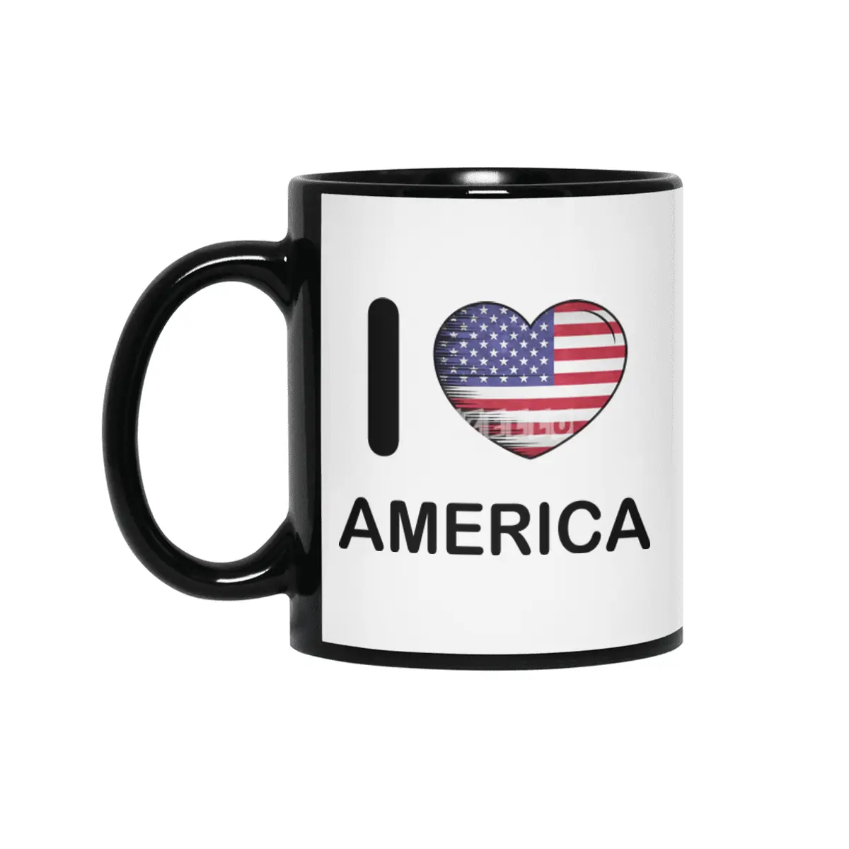 I Love America USA, My Home, My Country Siyah Kupa