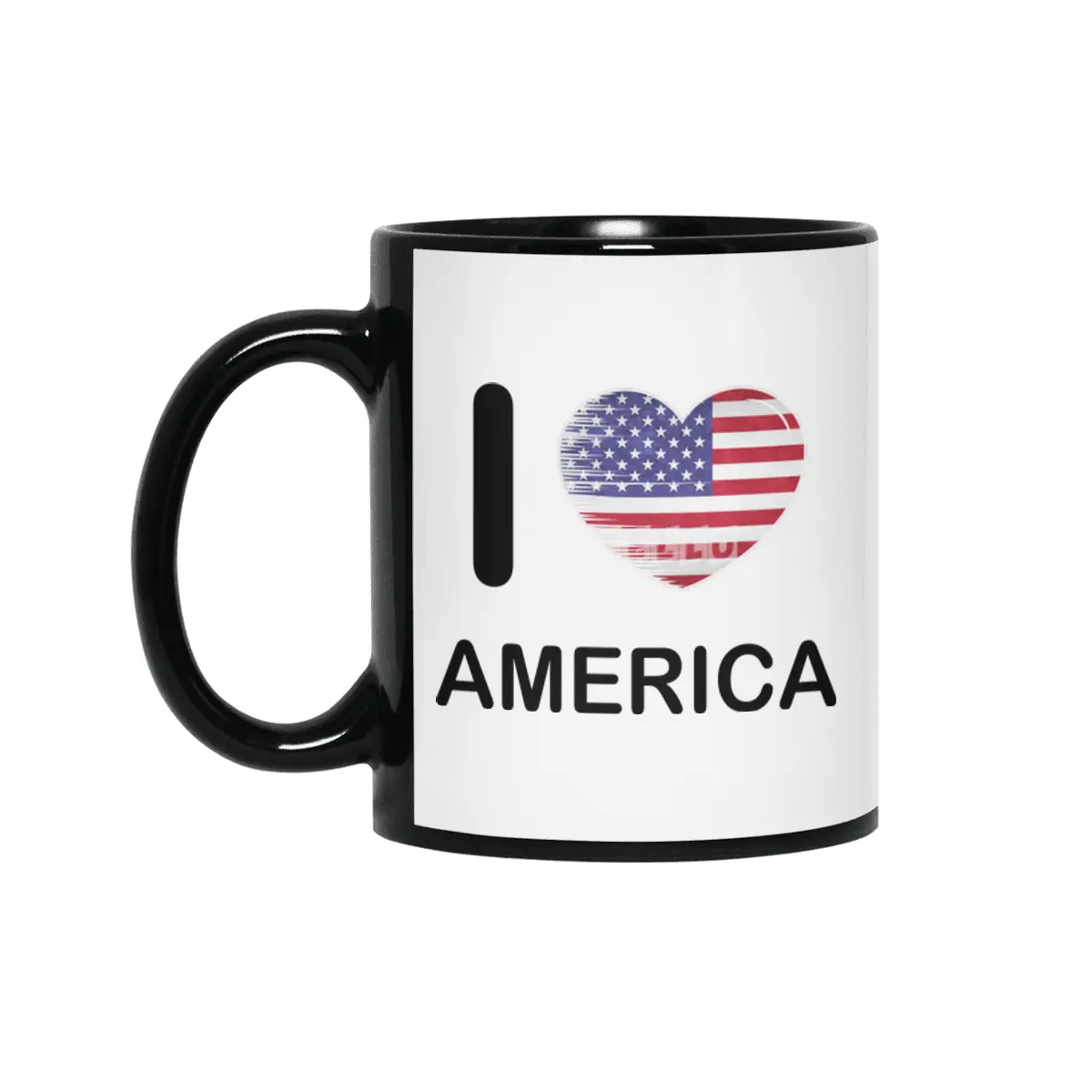 I Love America USA, My Home, My Country Siyah Kupa