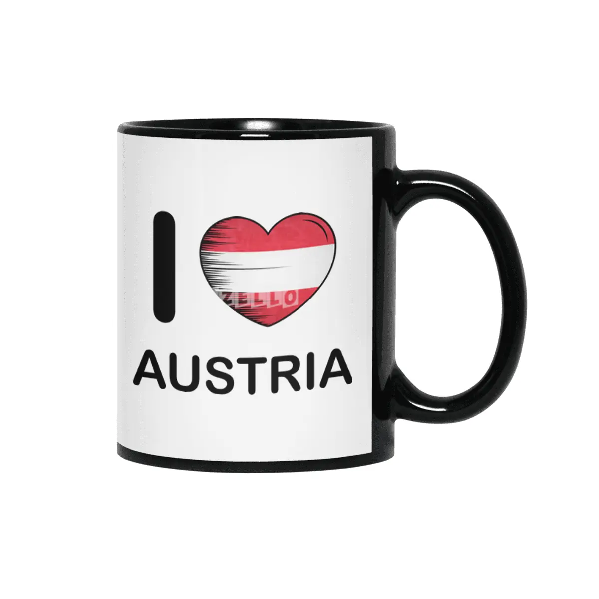 I Love Austria, My Homeland, My Country Siyah Kupa