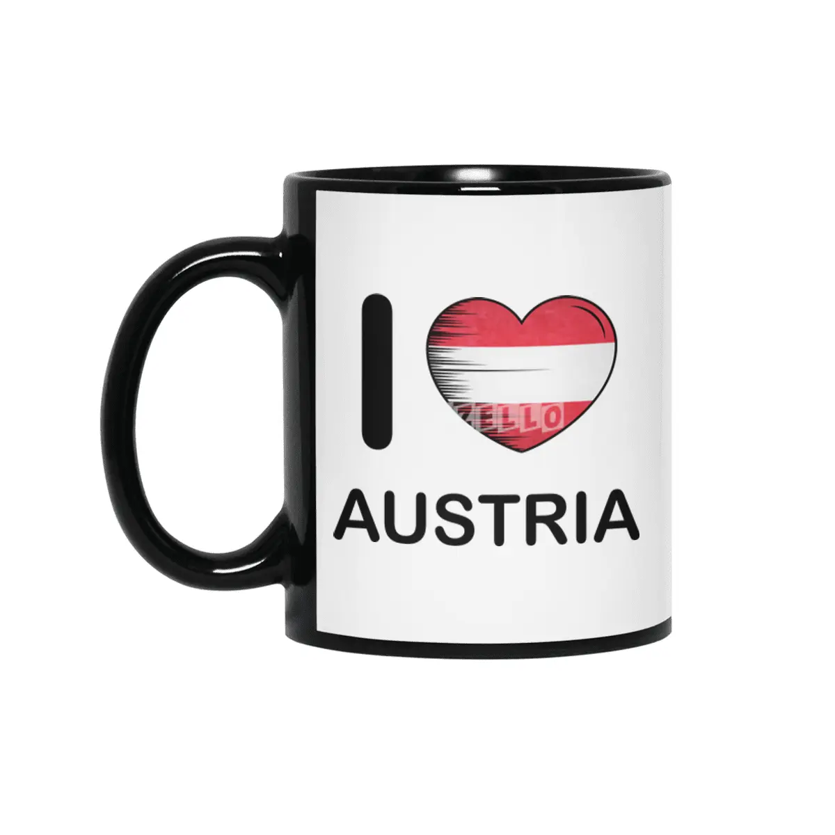 I Love Austria, My Homeland, My Country Siyah Kupa