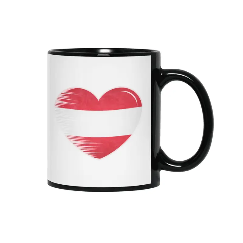 I Love Austria, My Homeland, My Country Siyah Kupa