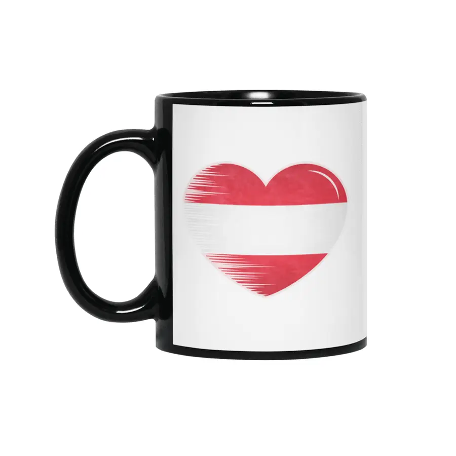 I Love Austria, My Homeland, My Country Siyah Kupa