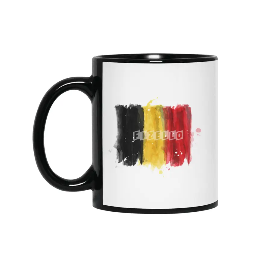 I Love Belgium, My Home, My Country Siyah Kupa