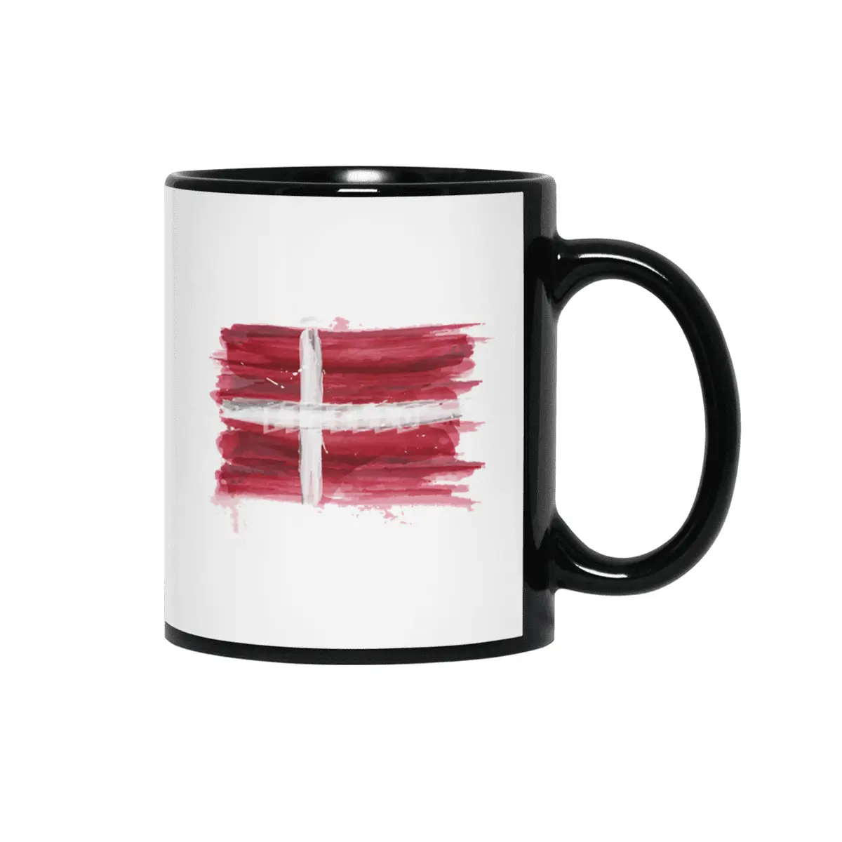I Love Denmark, My Home, My Country Siyah Kupa